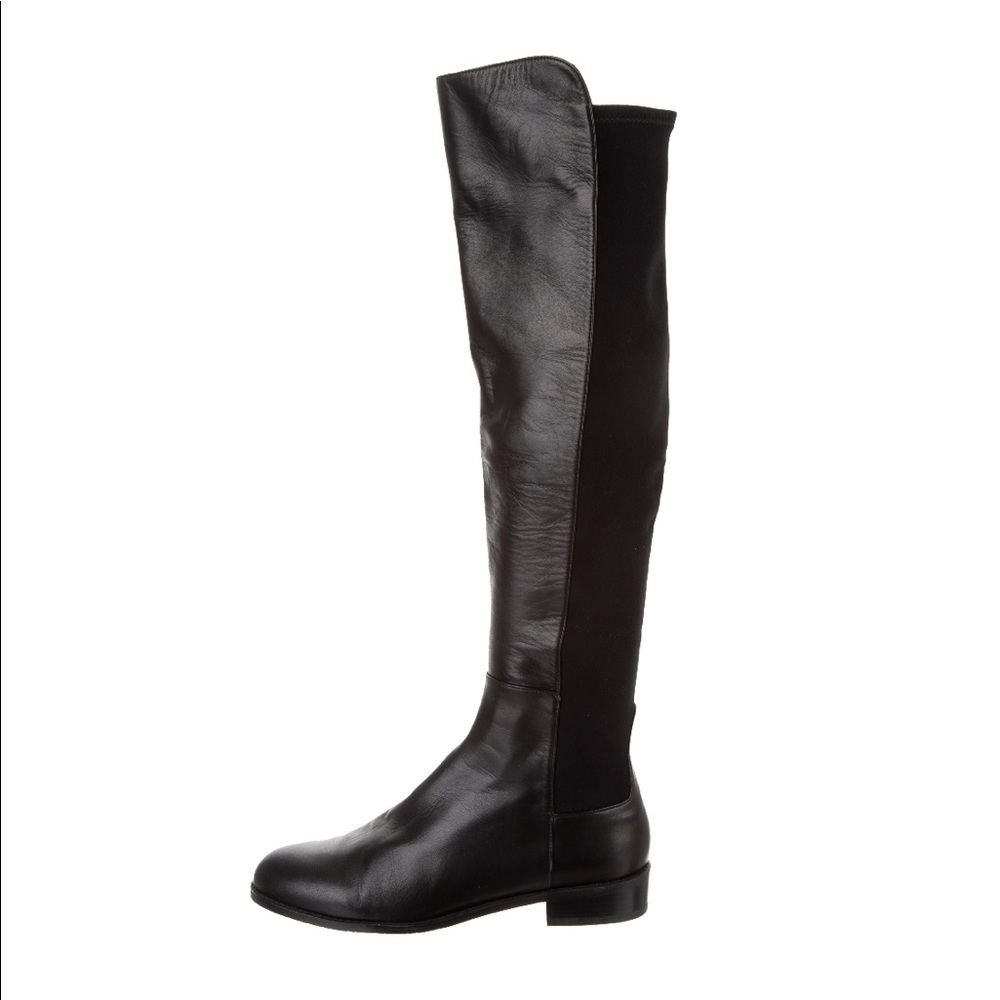 Stuart Weitzman black leather over the knee boots